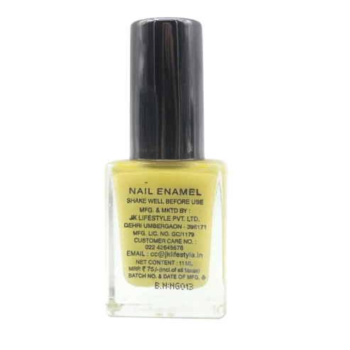 JUICE One Coat Nail Polish-11ml | Colour - Butterfly Yellow | Colour Code - 77