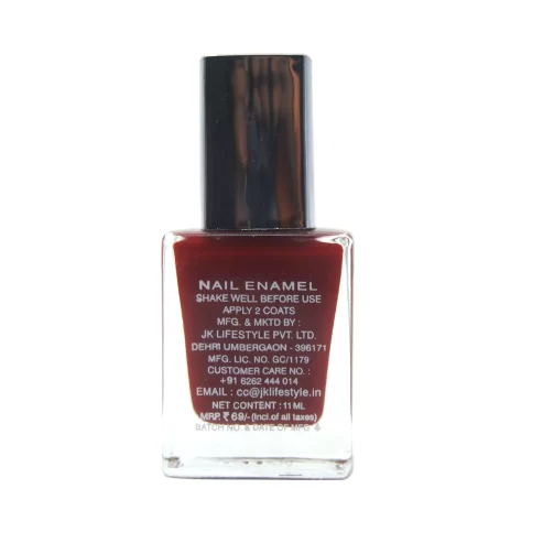 JUICE Long Stay Nail Polish-11ml | Colour - Amber Red | Colour Code - 58