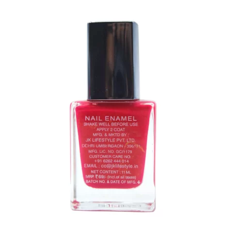 JUICE Long Stay Nail Polish-11ml | Colour - Bright Gold Pink | Colour Code - 196