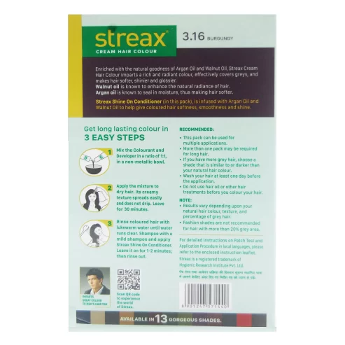 Streax Shine Burgundy-3.16 Cream-Hair-Colour