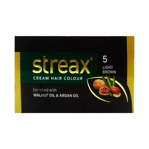 Streax 5-Light-Brown Hair-Colour Small-Pack