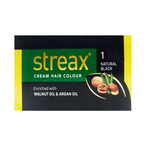 Streax Shine Natural-Black-1 Cream-Hair-Colour