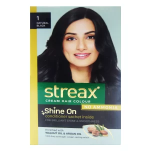 Streax 1-Natural-Black Hair-Colour Small-Pack